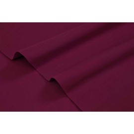 Glamptex Essentials Flat Sheet Poly Cotton Single, Double, King, Super King Flat Bed Sheet (King, Maroon)