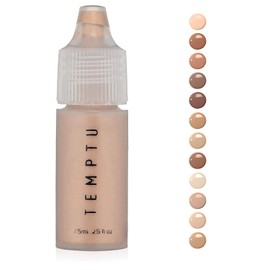 TEMPTU S/B Silicone-Based Airbrush Foundation: Long-Wear Makeup, Buildable Coverage | Healthy, Hydrated Glow | Soft Focus, Dewy Finish | All Skin Types | 12 Shades, 3 Sizes
