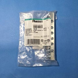 Panduit UGB2/0-414-6 Universal Ground Bar Accepts #14 - #4 AWG Wire In 6 Wire Ports and Up to A 2/0 AWG