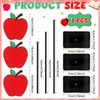 SmoothNovelty 3 Pcs Back to School Wooden Decor Apple Tiered