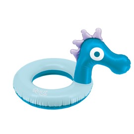 Quut Inflatable Seahorse Swim Ring - For Children Aged 3-8 Years - 60cm - Durable Non-Toxic Vinyl - Swim Ring & Water Toy - Reusable & Recyclable