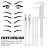 Bewudy Eyebrow Microblading Marker Pen, 2 Pcs Brow Mapping Pens