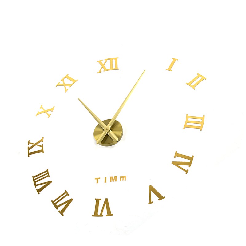 DIY Wall Clock Frameless Design Self Adhesive 3D Decorative Effect