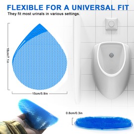 Urinal Sieve with Fragrance, Long-Lasting Anti Splash Odour Protection (12 Pieces), with Free Gloves, Urinal Insert Mat, Air Freshener for Toilets in Stadiums, Schools, Bathrooms, Office Hotels