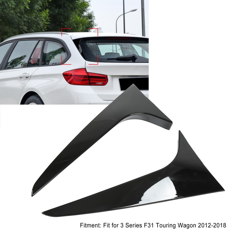 Pair Rear Window Splitter Spoiler Side Wing Cover for 3