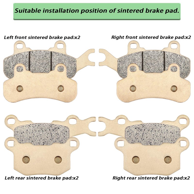 Sintered Brake Pads Front and Rear for Can-Am Defender HD10