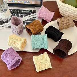 Lemeilleur 40 PCS Wide Cotton Seamless Hair Ties Bands Headrope Ponytail Holders Thick Hair High Elastics for Thick Heavy and Curly Hair Multicolor