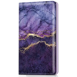xiviers Pu leather business card organizer， 240 Capacity business card holder organizer，Credit card holder for women and men