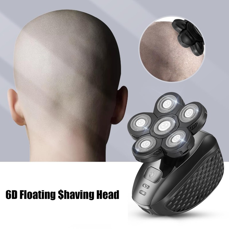 6 Head Shaver Replacement Razor Heads for Many Brands Bald