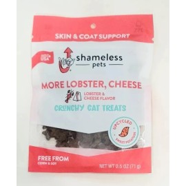 SHAMELESS Pets 2.5oz Crunchy TUNA CAT TREATS More Lobster, Cheese Skin & Coat