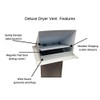 4 inch Deluxe Dryer Vent, Steel with Magnetic Damper (Black)