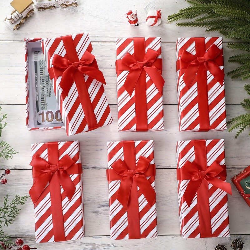 Yeyeplum 12 Pcs Christmas Gift Boxes with Lids Bow Velvet