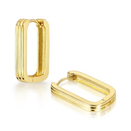 ALEXCRAFT 925 Silver Hoop Earrings Women's Small Chunky Hoop Earrings Hypoallergenic Sterling Silver Earrings Mini Thick Hoop Earrings Small Huggie Earrings Small Wide Hoop Earrings, Silver