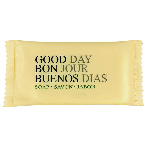 Good Day GTP 390075 Amenity Bar Soap, Pleasant Scent, 3/4 oz, White (Pack of 1000)