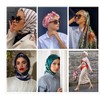 KOOYOL Silk Like Headscarf Vabovin Fashion Pattern Large Square Satin