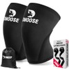DMoose Fitness Knee Sleeves for Weightlifting with 2 Straps &