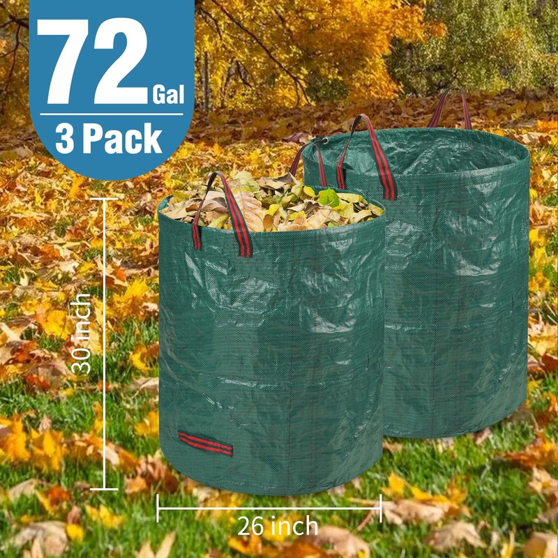 Reusable Leaf Bags, Tear-resistant & Reusable Lawn Bags, Yard Waste