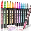 12 Outline Pens Border Double Line Markers Color Pens