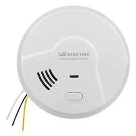 Universal Security Instruments Hardwired Ionization Smoke and Fire Alarm with Battery Backup, Model 5304