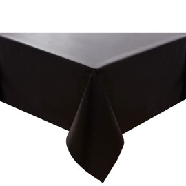 NLMUVW Square Vinyl Tablecloth 100% Waterproof Oil Proof Spill Proof PVC Table Cloth Wipe Clean Table Cover for Kitchen Dining Picnic, 42 x 42 inch, Black