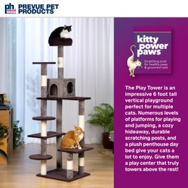 Prevue Pet Products Cat Play Tower in Purple 7362P