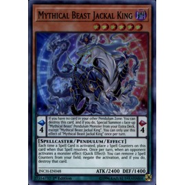 Yu-Gi-Oh! - Mythical Beast Jackal King - INCH-EN048 - Super Rare - 1st Edition - Infinity Chasers