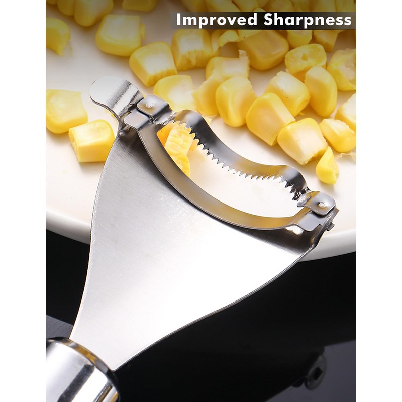 Corn Peeler, 2 Pack Corn Stripper Premium Stainless Steel Corn