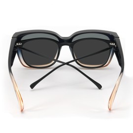 Myiaur Polarized Sunglasses for Women, Square Mirrored Trendy Shades with UV Protection Reduce Glare Sun Glasses 7511 V15