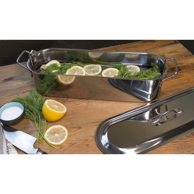 RSVP International Endurance Collection Fish Poaching Set, 20 inch, Stainless