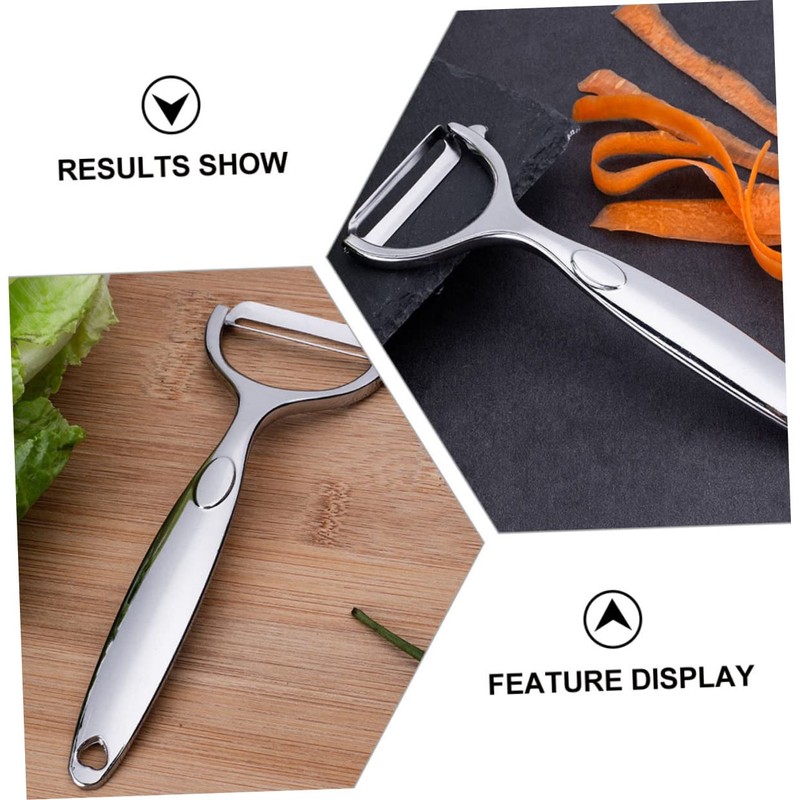 Mobestech 2Pcs Y Shape Stainless Steel Fruit Vegetable Peeler Ergonomic