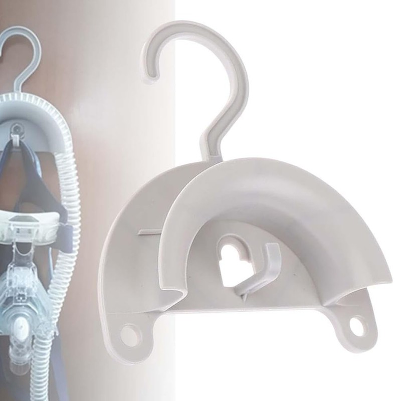 CPAP Hose Holder with Hook Hanger and Suction Cup White