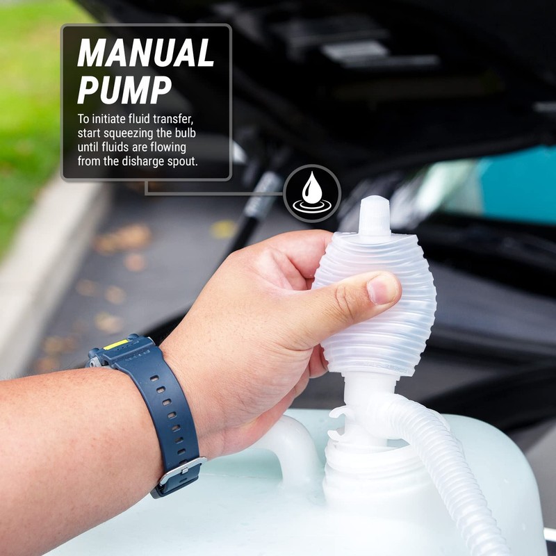 TERA PUMP TRDPF-24 Siphon Manual Hand Pump/BPA Free/Liquid Transfer Pump