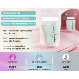 Breastmilk Storage Bag - 8oz(125 Count), Breast Milk Storage Bags Freezer, No Leak Milk Storage Bags breastmilk, Strength Thin Design,Breast Milk Bags for Breastfeeding Essentials