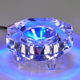 Zerelys Display Multicolor LED Light Base for 3D Crystal Glass Art, Acrylic, Figurines, 7 Color Changing Base, USB Powered (Octagon)