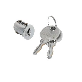 Gedotec Lock Cylinder for Furniture Lock Change Cylinder for Box Lock - H6151 SYMO | Cylinder Core for Cabinet Lock | SH 1 Simultaneous Locking | 1 Set - Drawer Lock Insert Nickel-Plated
