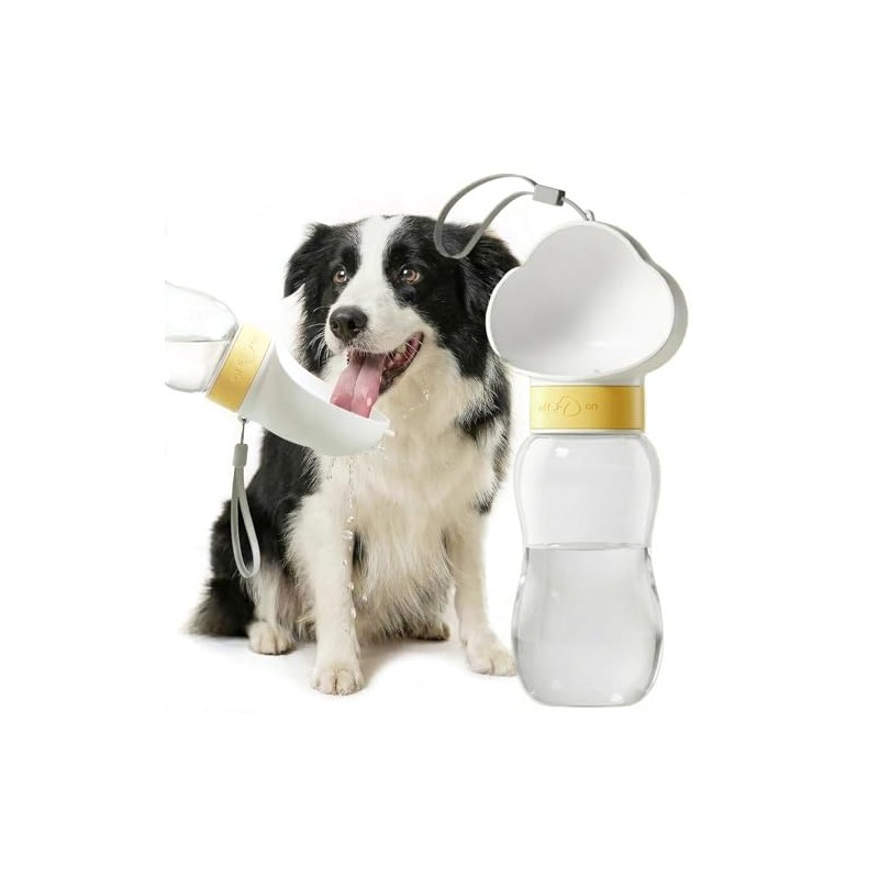 TAKAGI Botella de Agua para Perros 600 ml, Portátil, Antifugas