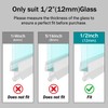 MATDDY 39" Shower Door Seal, 2-Pack 1/2" Frameless Glass Door
