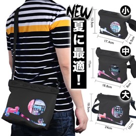 Tonna tonna Waterproof Bag Fully Waterproof Waterproof Pouch Available in 6 Colors Waterproof International Protection Grade IPX8 Underwater Depth 20 m Waterproof Adjustable Pvc Material Beach Fishing Pool Diving Outdoor Shoulder Bag [Large] , black