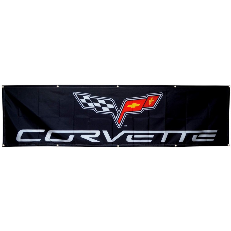 Daoops Corvette Flag Mechanic Chevy Banner 2x8ft
