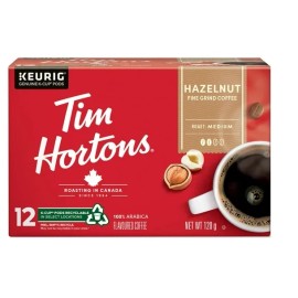 Tim Hortons Hazelnut Light Medium Roast Coffee, Keurig K-Cups, 12ct, 120g