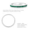 Tuscany Silver Dark Green Crystal Eternity Stacking Ring - Size