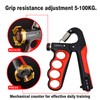 Takzop Grip Strength Trainer, Adjustable Forearm Resistance from 11 lbs