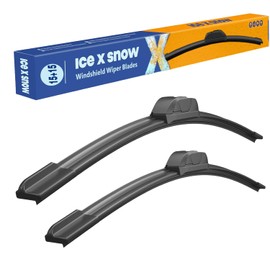 ICEXSNOW 15"+15" Water Repellent Windshield Wiper Blades Replacement for JEEP Wrangler 2017 2016 2015 2014 2013 2012 2011 2010 2009 2008 2007 Silicone Automotive Windshield Wiper Blades for My Car