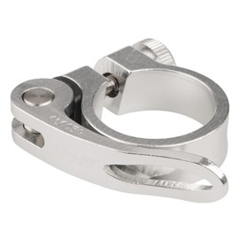 TRIWONDER Bike Seat Post Clamp 28.6mm, 31.8mm, 34.9mm Quick Release Seatpost Tube Clamp for MTB Road Casual Bike (Silver, 31.8mm)