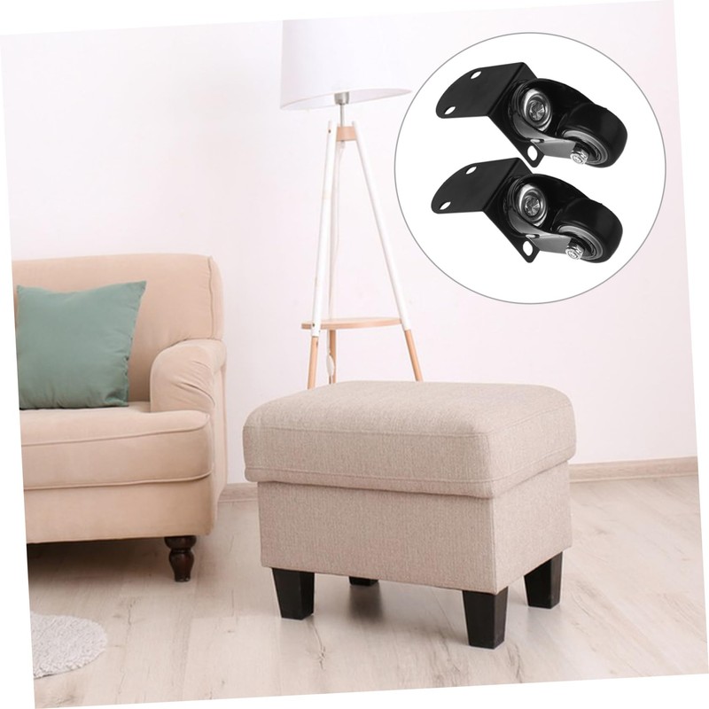 WOONEKY Heavy Duty Caster Wheels Silent Furniture Castor Small Castor