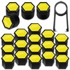 SkinoEu Wheel Nut Covers Locking Bolt Caps Universal Yellow Gloss