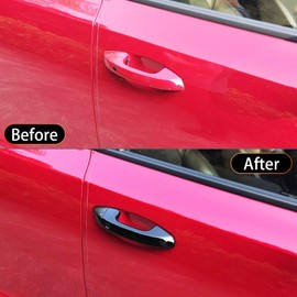 FUEISOFür Kia Stinger 2018-2024 Schwarz Türgriffblende Abdeckung Türgriffe Blende Schutz Rahmen Außentürgriffe-Kappen Blenden (Schwarz)