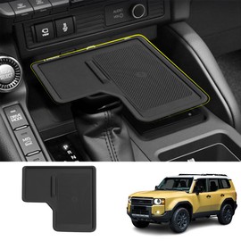 JYCDC Compatible with Toyota 2024 2025 Land Cruiser LC250 J250 Prado Center Console Wireless Charging Protective Mat,Silicone Non-Slip Pad Anti-Dust Liner Interior