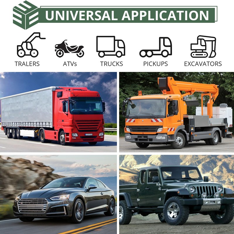 EYPINS LED Surface Mount Strobe Lights Kit,White Amber Flashing Car