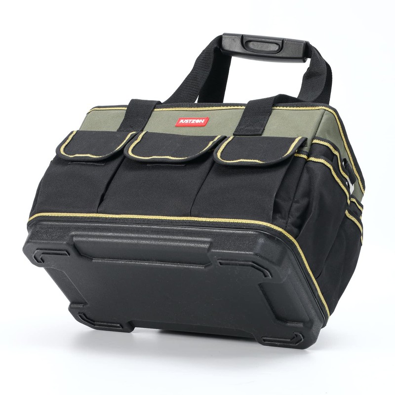 Justzon Tool tote bag with handle, Tool bag organizer, electrical